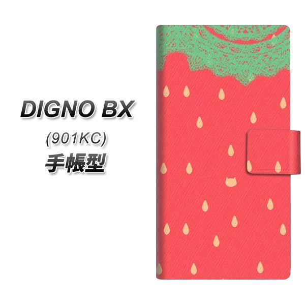 SoftBank �f�B�O�mBX 901KC �蒠�^ �X�}�z�P�[�X MI800 strawberry �X�g���x���[ UV��� ���J��