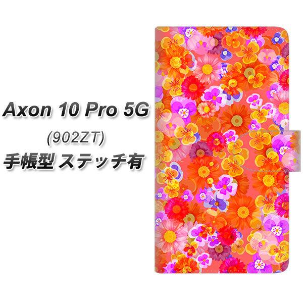 ZTE �A�N����10 Pro 5G 902ZT �蒠�^ �X�}�z�P�[�X �y�X�e�b�`�^�C�v�z SC871 ���o�e�B�v�����g �t���[���h�p���t�@�� ���b�h UV��� ���J��