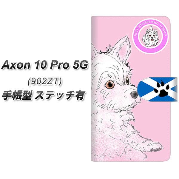 ZTE �A�N����10 Pro 5G 902ZT �蒠�^ �X�}�z�P�[�X �y�X�e�b�`�^�C�v�z YD951 �E�G�X�g�n�C�����h�z���C�g�e���A02 UV��� ���J��