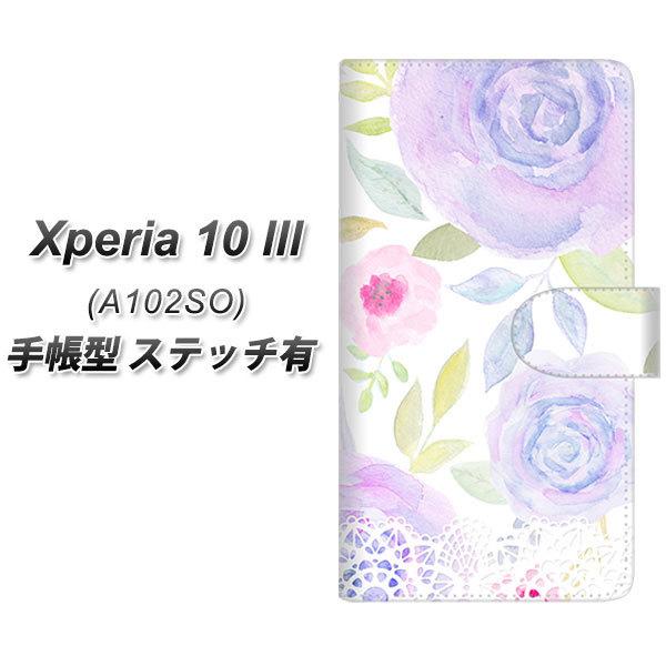 Y!mobile �G�N�X�y���A10 III A102SO �蒠�^ �X�}�z�P�[�X �y�X�e�b�`�^�C�v�z SC946 �h�D�E�p�t���[���S UV��� ���J��