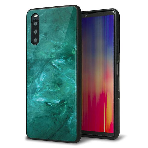Y!mobile Xperia 10 III A102SO �P�[�X �J�o�[ �w�� �K���X TPU �f�U�C�� �K���v�� KM869 �嗝��GR ��� ���� ���[���֑�������