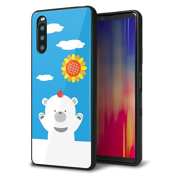 Y!mobile Xperia 10 III A102SO �P�[�X �J�o�[ �w�� �K���X TPU �f�U�C�� �K���v�� TA017 �Ă��� ��� ���� ���[���֑�������