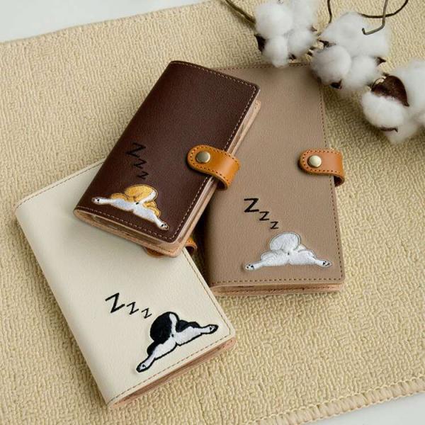 スマホケース 手帳型 全機種対応 刺繍 柴尻 柴犬 犬の日 レザー 本革 シンプル 携帯ケース カバー iphone17 ケース iPhone17 Pro iphone16 メール便送料無料