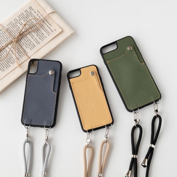 ボナペンチュラ iPhone16Pro レザーケース ショルダーストラップセット iPhone限定 iphone 17 16 ケース スマホショルダー リアケース カード