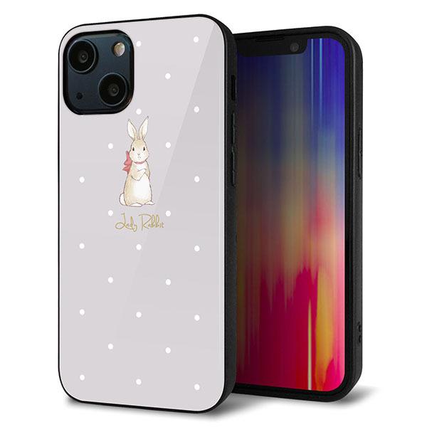 iPhone13 mini �P�[�X �J�o�[ �w�� �K���X TPU �f�U�C�� �K���v�� SC968 Lady Rabbit �O���[�W�� �K���v��hp ��� ���� ���[���֑�������