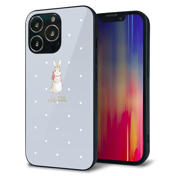 iPhone13 Pro �P�[�X �J�o�[ �w�� �K���X TPU �f�U�C�� �K���v�� SC967 Lady Rabbit �u���[�O���C �K���v��hp ��� ���� ���[���֑�������