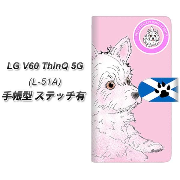 LG V60 ThinQ �V���L���[ 5G L-51A �蒠�^ �X�}�z�P�[�X �y�X�e�b�`�^�C�v�z YD951 �E�G�X�g�n�C�����h�z���C�g�e���A02 UV��� ���J��
