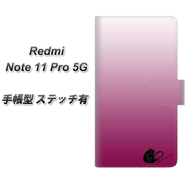 SIM�t���[ Xiaomi Redmi Note 11 Pro 5G �蒠�^�X�}�z�P�[�X �y�X�e�b�`�^�C�v�z YI849 �C�j�V���� �l�R H ���J��