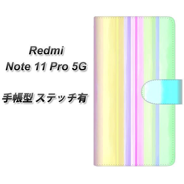 SIM�t���[ Xiaomi Redmi Note 11 Pro 5G �蒠�^�X�}�z�P�[�X �y�X�e�b�`�^�C�v�z YJ313 �X�g���C�v ���C���{�[ ���J��