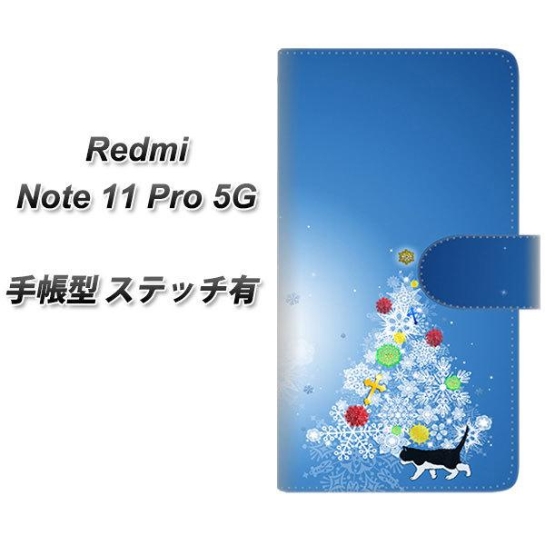 SIM�t���[ Xiaomi Redmi Note 11 Pro 5G �蒠�^�X�}�z�P�[�X �y�X�e�b�`�^�C�v�z YJ348 �N���X�}�X�c���[ �l�R ���J��