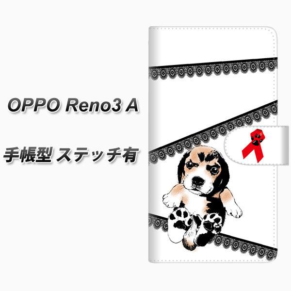SIM�t���[ �I�b�| Reno3 A �蒠�^ �X�}�z�P�[�X �y�X�e�b�`�^�C�v�z YF990 �o�E���E01 UV��� ���J��
