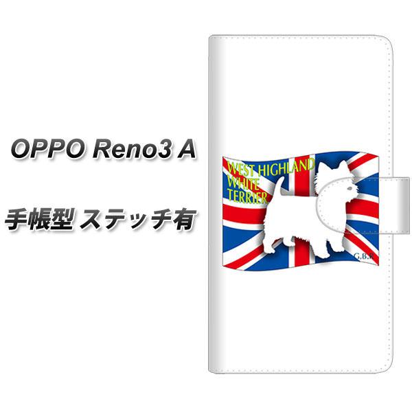 SIM�t���[ �I�b�| Reno3 A �蒠�^ �X�}�z�P�[�X �y�X�e�b�`�^�C�v�z ZA856 �E�G�X�g�n�C�����h�z���C�g�e���A UV��� ���J��