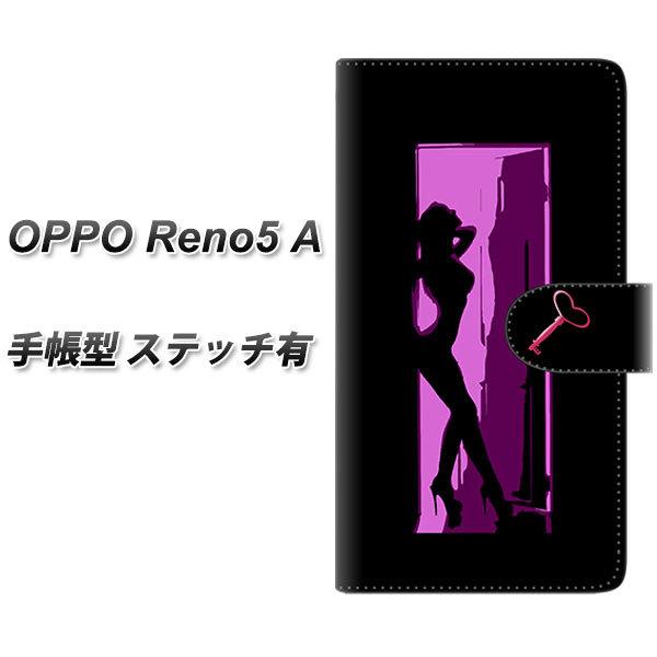 SIM�t���[ �I�b�| Reno5 A �蒠�^ �X�}�z�P�[�X �y�X�e�b�`�^�C�v�z YF945 �J���[���f�B06 UV��� ���J��