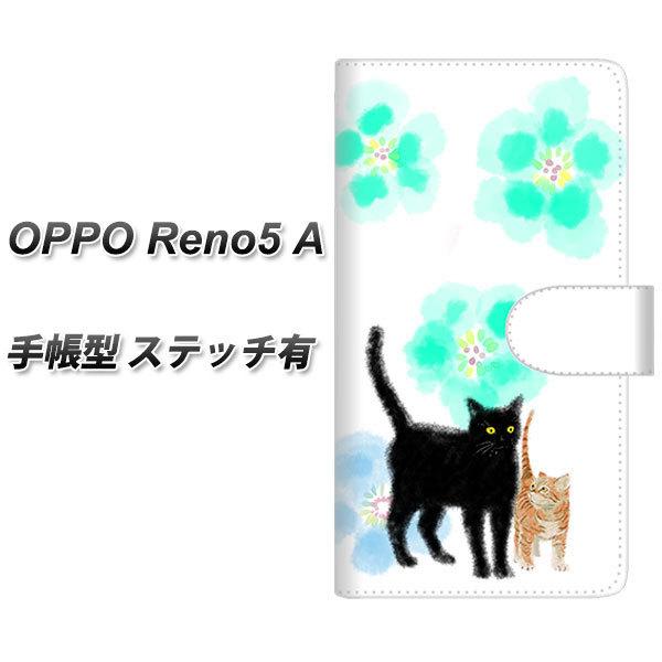 SIM�t���[ �I�b�| Reno5 A �蒠�^ �X�}�z�P�[�X �y�X�e�b�`�^�C�v�z YJ231 �L �l�R �˂� �� ���킢�� UV��� ���J��