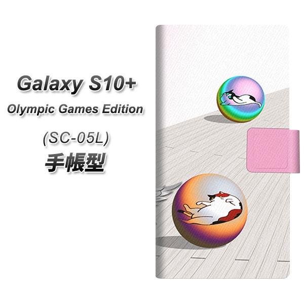 docomo ギャラクシーS10プラス SC-05L 手帳型 スマホケース YA943 CAT