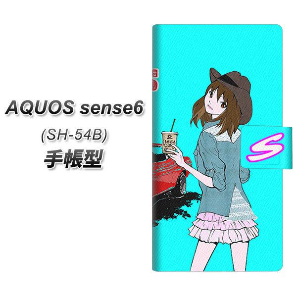 �A�N�I�X �Z���X6 SH-54B �蒠�^ �X�}�z�P�[�X YC974 �s���i�b�v�K�[��05 UV��� ���J��
