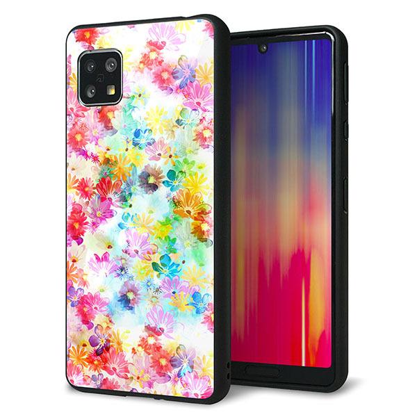 au AQUOS sense5G SHG03 �P�[�X �J�o�[ �w�� �K���X TPU �f�U�C�� �K���v�� SC876 ���o�e�B�v�����g �v���X�h�t�����[ �z���C�g ��� ���� ���[���֑�������