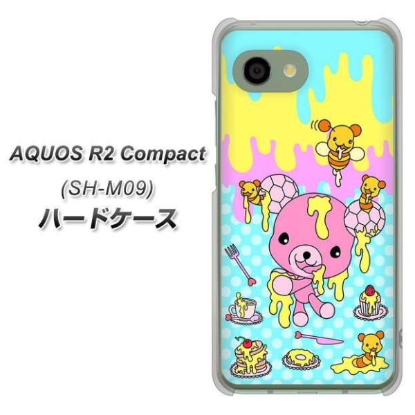 sim�t���[ �A�N�I�XR2 �R���p�N�g SH-M09 �n�[�h�P�[�X �J�o�[ AG821 �n�j�x�A(���ʐ��F) �f�ރN���A UV���