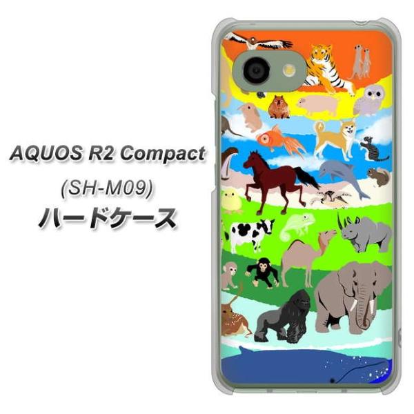 sim�t���[ �A�N�I�XR2 �R���p�N�g SH-M09 �n�[�h�P�[�X �J�o�[ YJ202 �A�j�}�� ���� �J���t�� ���킢�� �f�ރN���A UV���