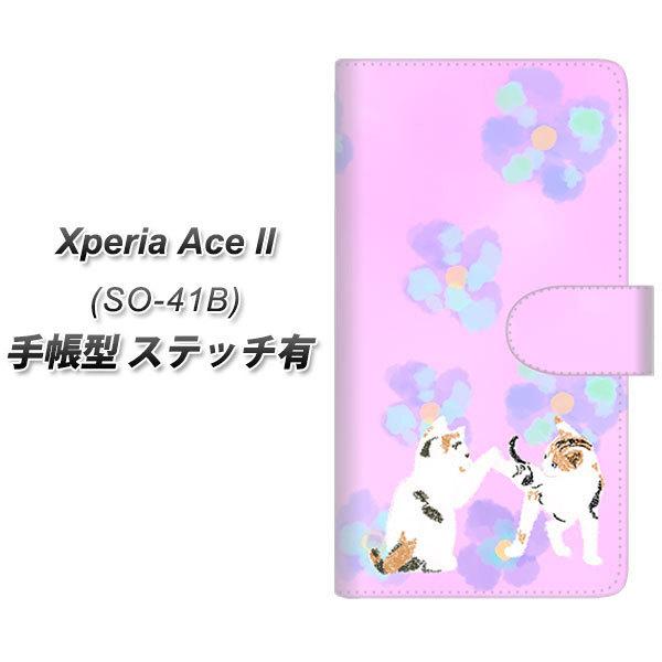 docomo �G�N�X�y���AAce II SO-41B �蒠�^ �X�}�z�P�[�X �y�X�e�b�`�^�C�v�z YJ229 �L �˂� �l�R ���킢�� �� UV��� ���J��