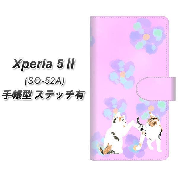docomo �G�N�X�y���A5 II SO-52A �蒠�^ �X�}�z�P�[�X �y�X�e�b�`�^�C�v�z YJ229 �L �˂� �l�R ���킢�� �� UV��� ���J��