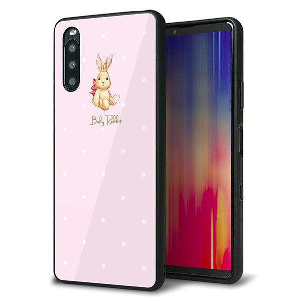 docomo Xperia 10 III SO-52B �P�[�X �J�o�[ �w�� �K���X TPU �f�U�C�� �K���v�� SC978 Baby Rabbit �s���N �K���v�� ��� ���� ���[���֑�������