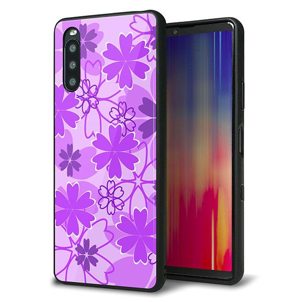 docomo Xperia 10 III SO-52B �P�[�X �J�o�[ �w�� �K���X TPU �f�U�C�� �K���v�� VA960 �d�Ȃ荇���� �p�[�v�� ��� ���� ���[���֑�������