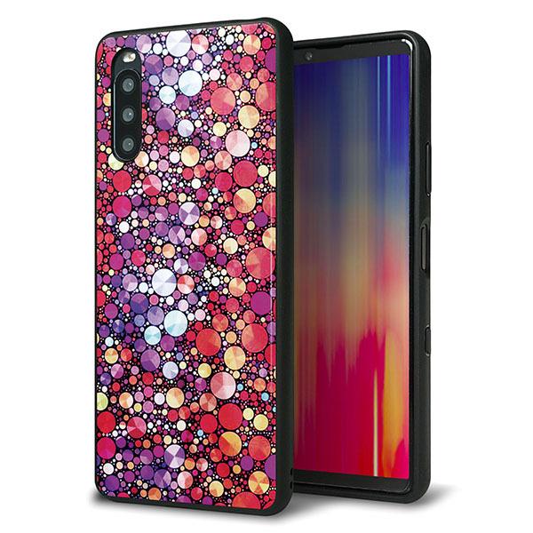 au Xperia 10 III SOG04 �P�[�X �J�o�[ �w�� �K���X TPU �f�U�C�� �K���v�� MA954 �p�^�[���� B ��� ���� ���[���֑�������