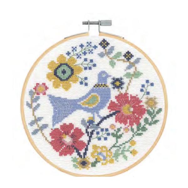 DMC 刺しゅう枠付 刺しゅうキット BLUE BIRD BK1929【KY】FOLK DMC 刺しゅう枠付 刺しゅうキット BLUE BIRD BK1929【KY】FOLK
