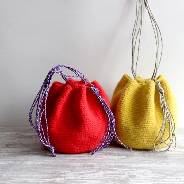 毛糸蔵かんざわオリジナルキット67 アウトドアコードの巾着バッグ Kn