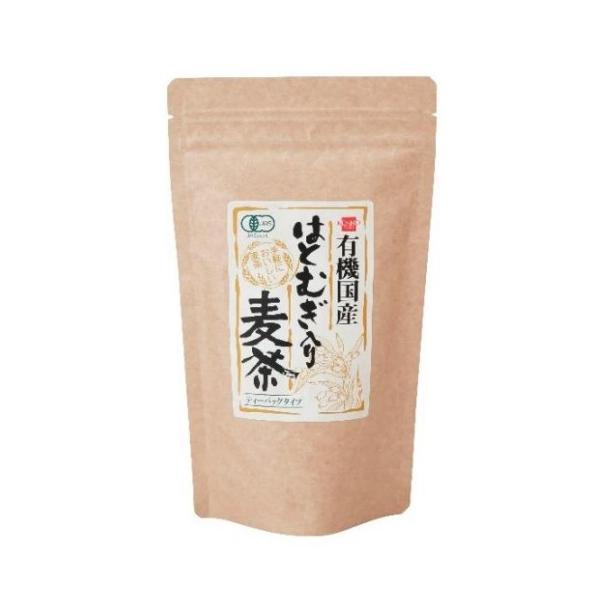 1002627-kf 有機国産はとむぎ入り麦茶 60g(4gx15包)  (健康フーズ)   (1〜2個はメール便300円)