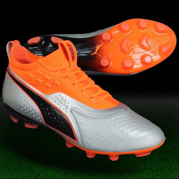 PUMA プーマ ワン 1 レザー HG プーマシルバー×ショッキング
