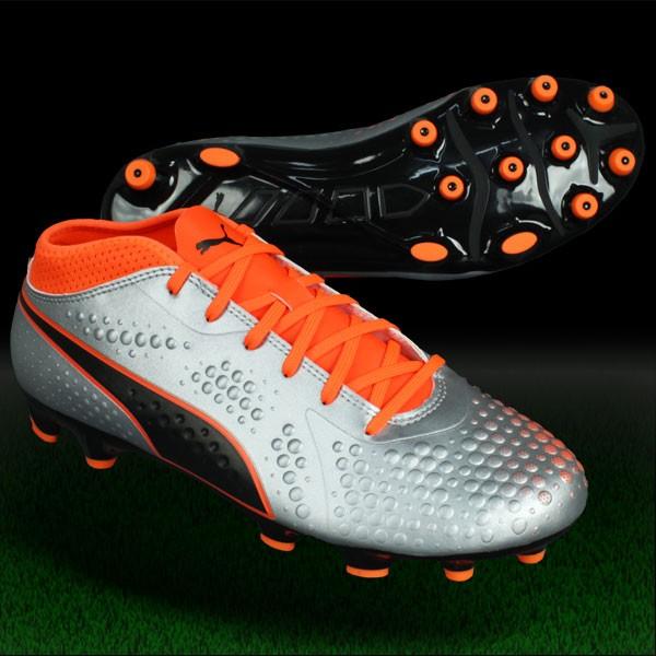 PUMA ONE シルバー/オレンジ スパイクシューズ PUMA ONE サッカー