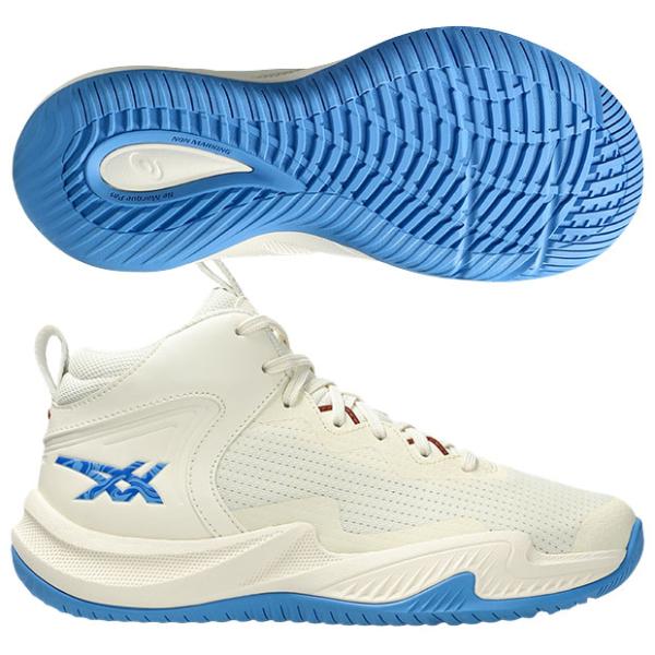 ジュニア ノヴァサージ 3 GS　アイボリー×ブルーコースト　【asics|アシックス】ジュニアバスケットボールシューズ1064a017-752