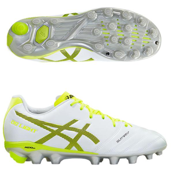 爆買!! ジュニア DSライト JR GS PRO　ホワイト×セーフティイエロー　【asics|アシックス】サッカージュニアスパイク1104a058-100