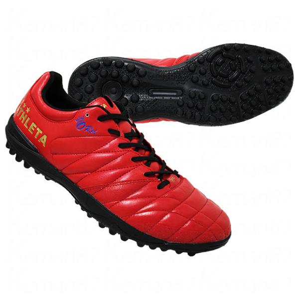 美品 ATHLETA フットサルシューズ レッド 25.0 kemari87_12007k-redgld