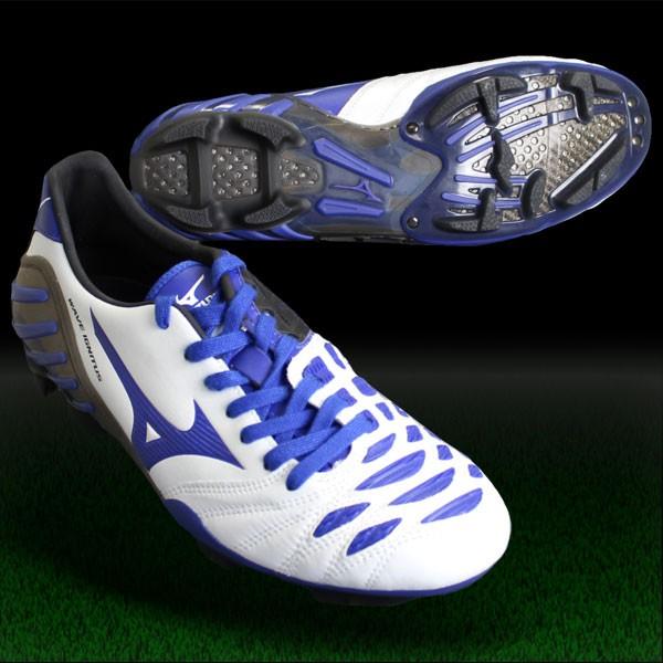 MIZUNO ウェーブイグニスタ2ＭＤ サッカースパイク MIZUNO ウエーブイグニタス 2 MD スーパーホワイトパール×ブルー