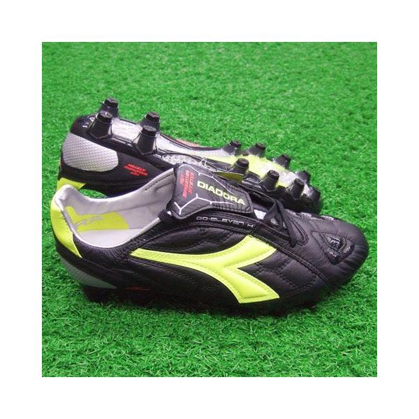 DD-ELEVEN K GX14 J ブラック×イエローフルオDD 【diadora|ディアドラ】サッカースパイク156889-0004
