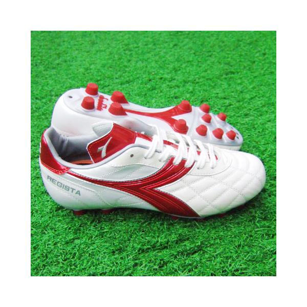 DIADORA レジスタMD PU ホワイト×レッド 【diadora|ディアドラ