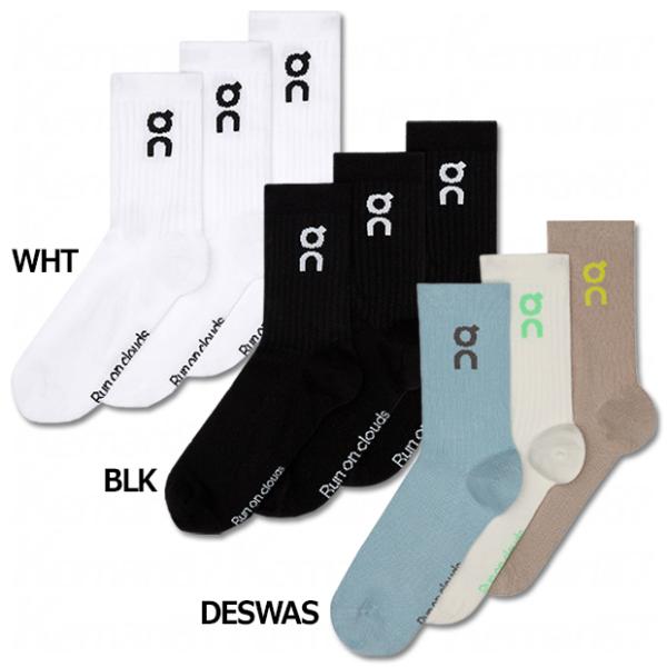 オン、大人用ソックスセット。快適で優しい履き心地のデイリーソックス3足組。程よい通気性とアーチサポートが特徴的。サイズ：XS(22.0-24.5cm)、S(25.0-27.0cm)、M(28.0-30.0cm)、L(30.5-32.0cm)...