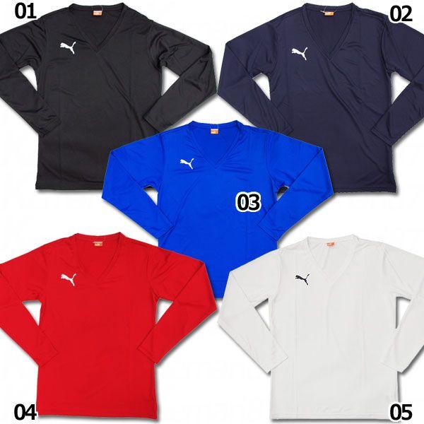 PUMA 神村学園 Vネックシャツ 2色セット PUMA（プーマ） Vネック長袖インナーシャツ 【PUMA|プーマ】サッカー
