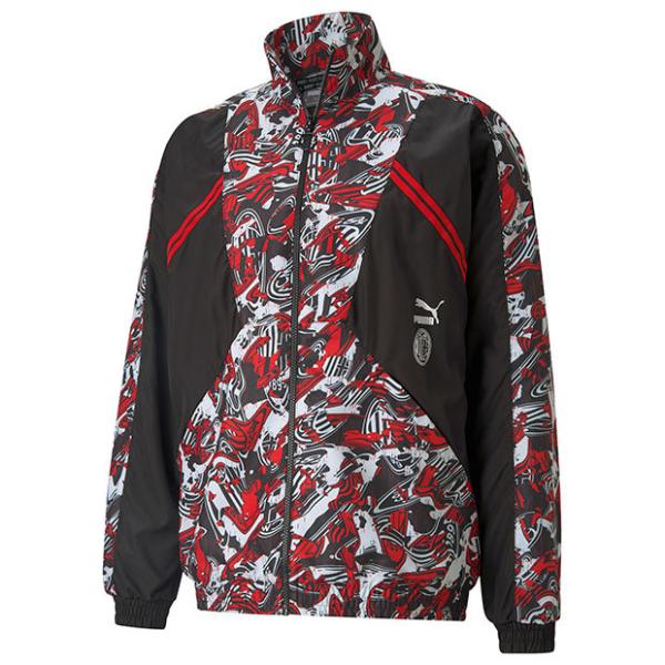 PUMA（プーマ） ACミラン TFS ウーブンジャケット タンゴレッド×プーマ