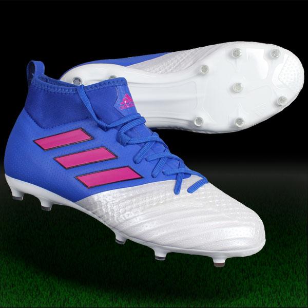 adidas ジュニア エース 17.1 FG/AG J ブルー×ショックピンクS16 