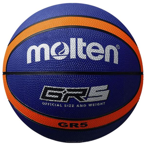 モルテン、バスケットボール5号球。定番モデル。屋外コート向けのゴムバス。◆ゴム◆5号球(小学生用)◆ブルー×オレンジモデル：2023年春夏※北海道・沖縄・離島への配送は原則航空便で輸送するため、ボールの空気を抜いてお送りさせていただきますの...