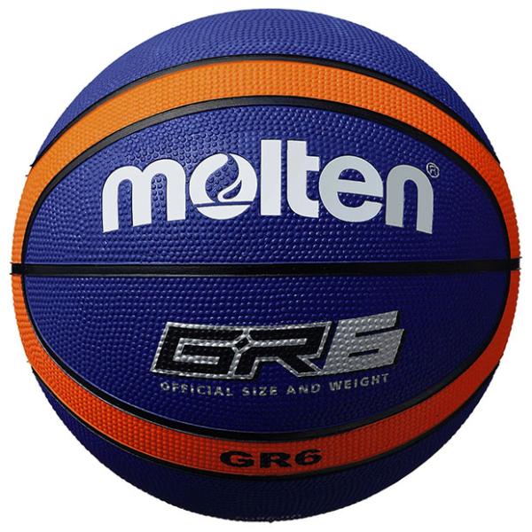 モルテン、バスケットボール6号球。定番モデル。屋外コート向けのゴムバス。◆ゴム◆6号球(中学生女子〜一般女子用)◆ブルー×オレンジモデル：2023年春夏※北海道・沖縄・離島への配送は原則航空便で輸送するため、ボールの空気を抜いてお送りさせて...