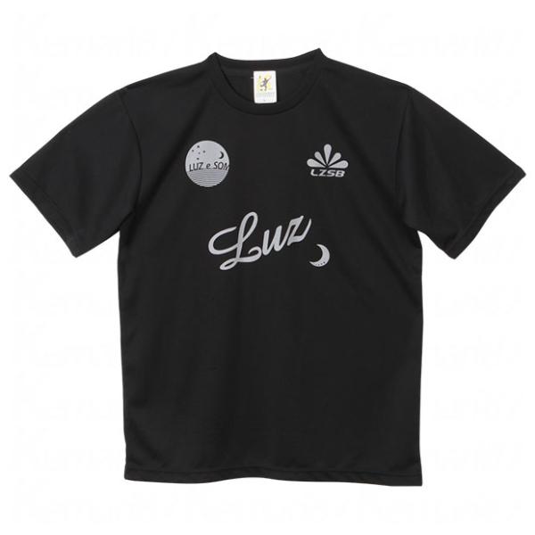 ジュニア スタンダード 半袖プラクティスシャツ　ブラック×グレー　【LUZ e SOMBRA|ルースイソンブラ】サッカーフットサルジュニアウェアーf1