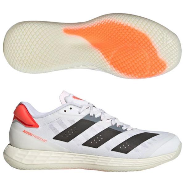 アディダス ハンドボールシューズ アディゼロ ファストコート 新品 紙タグ付き adidas - アディダス ハンドボールシューズ アディゼロ ファストコート