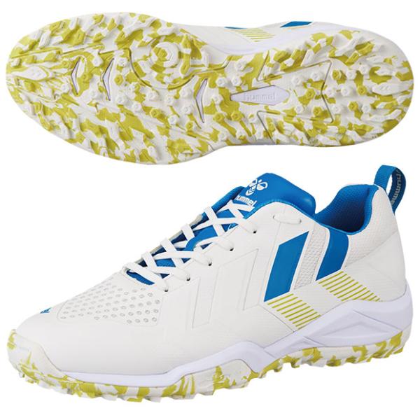 グランドフライ 5　ホワイト×ライムイエロー　【hummel|ヒュンメル】ハンドボールシューズhas6019-1032