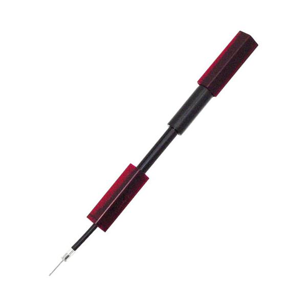 ホースと針が本体に収納できるので、かさばらずコンパクト。◆プラスチック◆直径3.7×長さ21cm◆重量125g◆空気針付