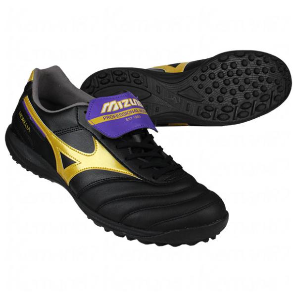 モレリア SALA ELITE TF バンディエラ ブラック×ゴールド 【MIZUNO|ミズノ】サッカーフットサルトレーニングシューズq1gb2550